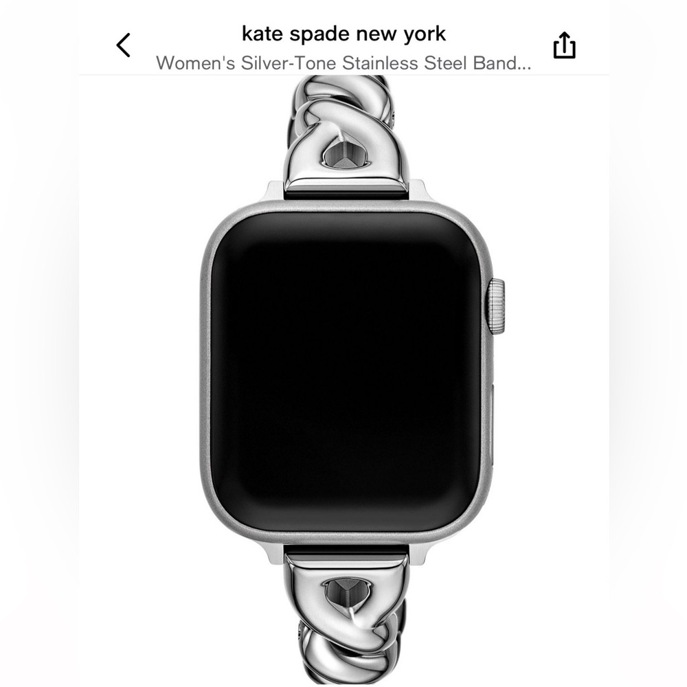 kate spade Silver Stainless Steel Watch Band.  BAND ONLY.